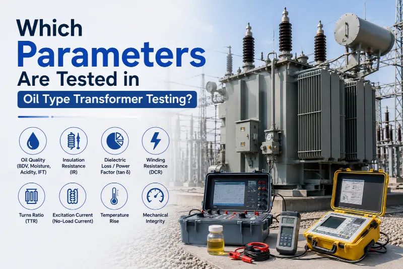 Oil Type Transformer Testing တွင် မည်သည့် Parameters များကို စမ်းသပ်သနည်း။
