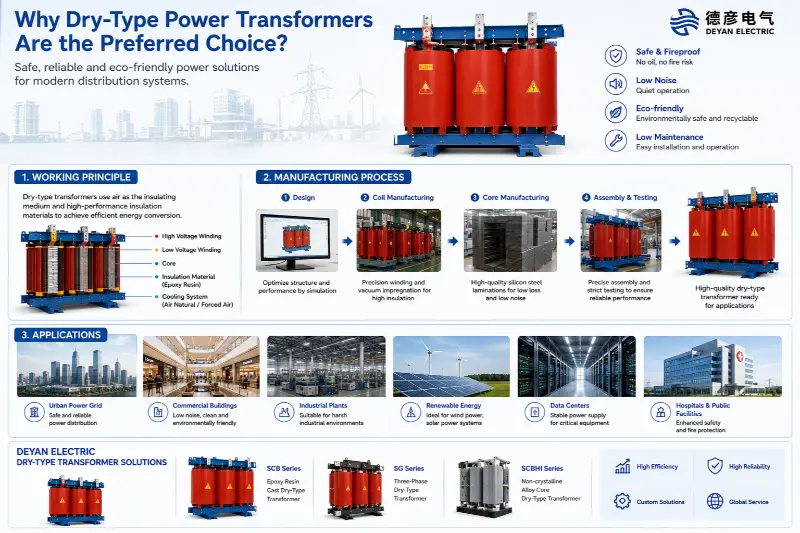 ခေတ်မီပါဝါဖြန့်ဖြူးရေးစနစ်များတွင် Dry-Type Power Transformers များသည် အဘယ်ကြောင့် အနှစ်သက်ဆုံးအသစ်ဖြစ်လာသနည်း။