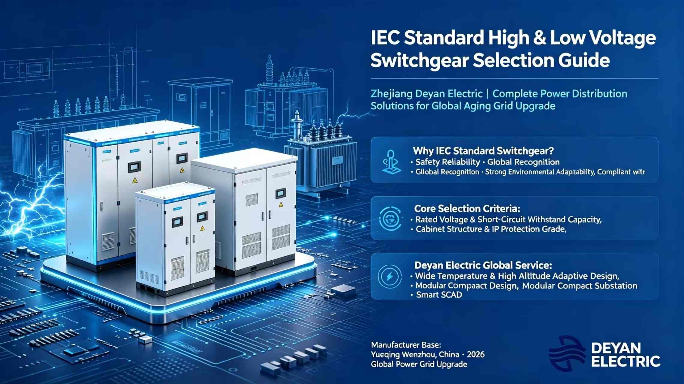 IEC Standard High & Low Voltage Switchgear ရွေးချယ်မှုလမ်းညွှန်- Zhejiang Deyan Electric — ကမ္ဘာတစ်ဝှမ်းရှိ အိုမင်းခြင်း Grid အဆင့်မြှင့်တင်မှုအတွက် ပြီးပြည့်စုံသော ပါဝါဖြန့်ဝေမှုဖြေရှင်းချက်