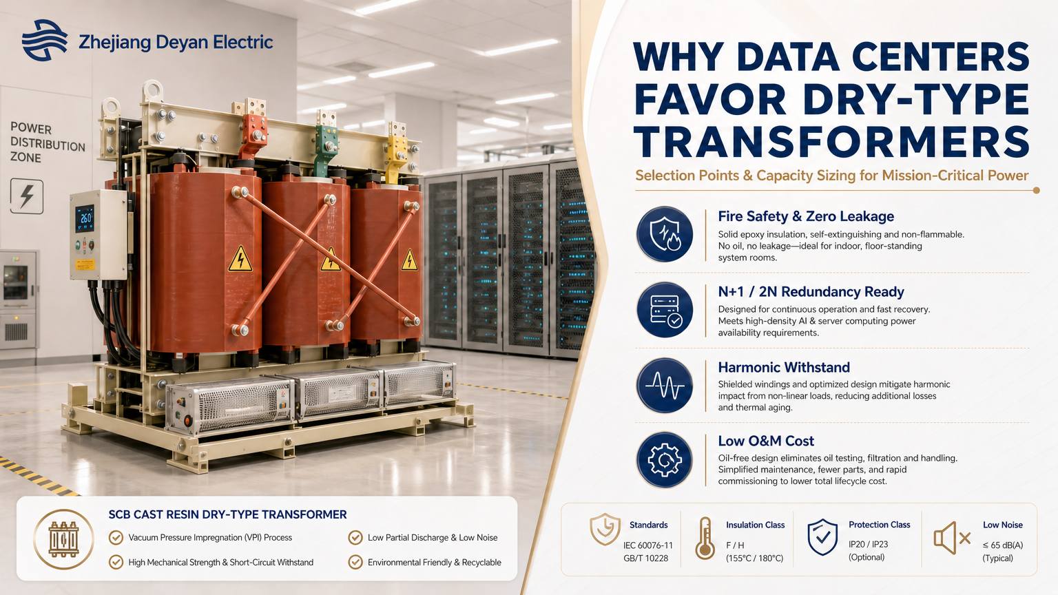 အဘယ်ကြောင့် Data Centers များသည် Dry-Type Transformers ကိုနှစ်သက်ကြသနည်း။