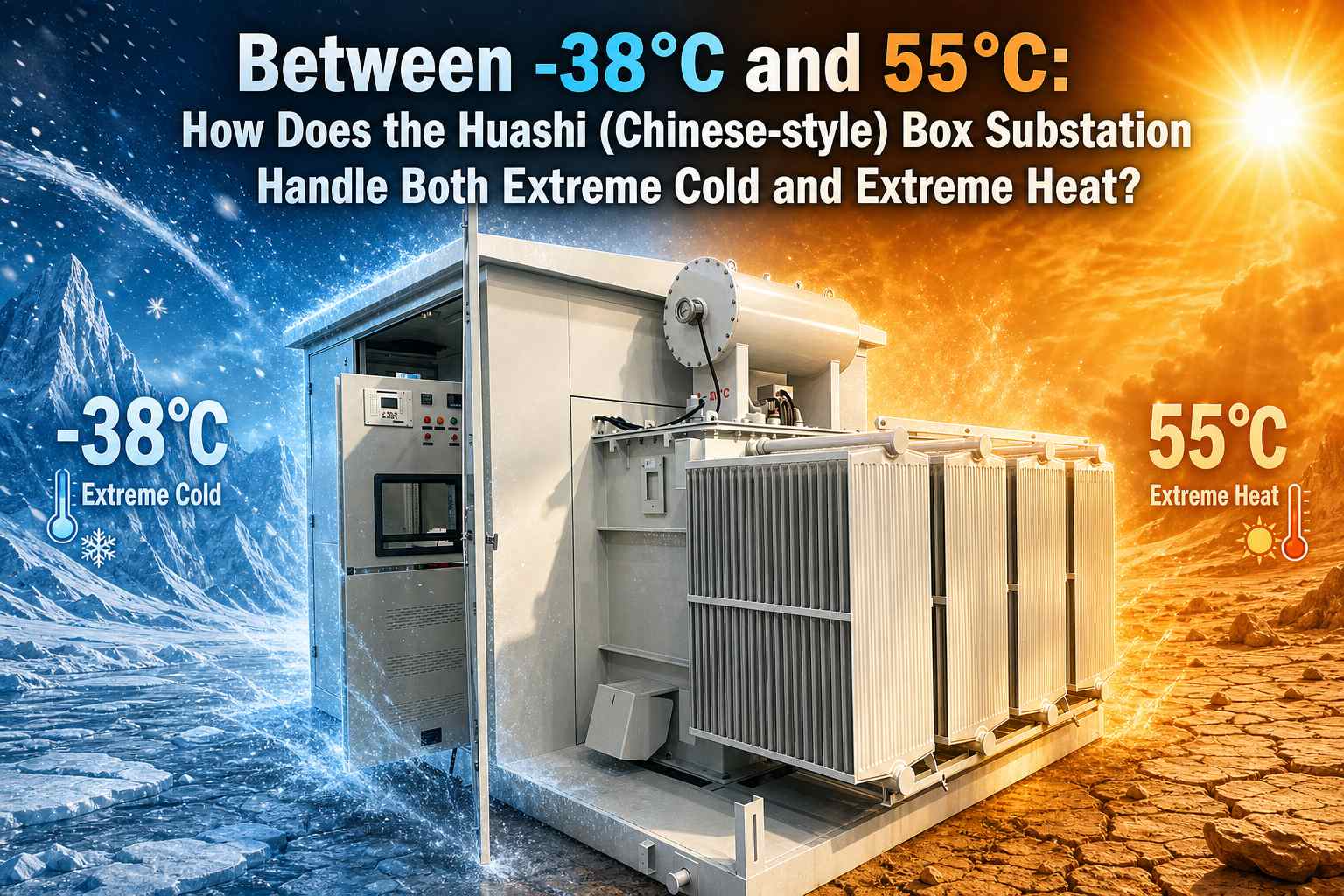 -38°C နှင့် 55°C ကြား- Huashi (တရုတ်ပုံစံ) သေတ္တာဓာတ်အားခွဲရုံက ဘယ်လိုလဲ။